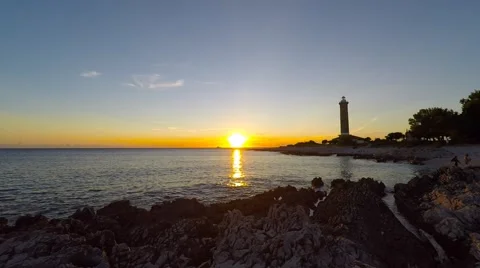 Veli Rat lighthouse Stock Footage 63164383