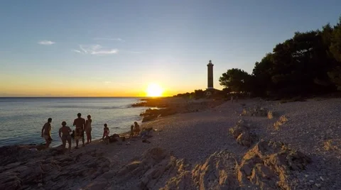 Veli Rat lighthouse Stock Footage 63164495