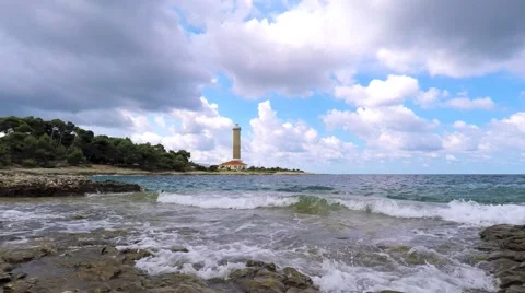 Veli Rat lighthouse Stock Footage 63226422