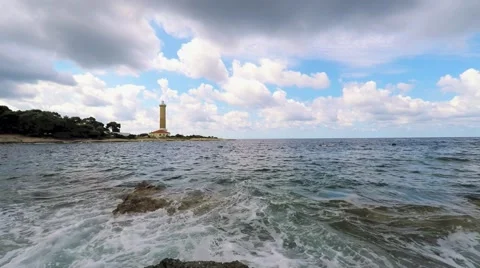 Veli Rat lighthouse Video stock 63226530