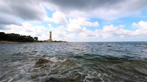 Veli Rat lighthouse Video stock 63226650