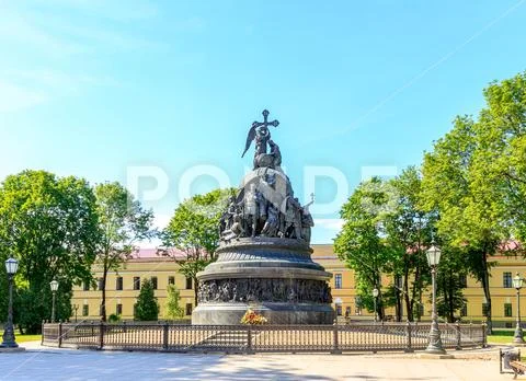 Veliky Novgorod, Russia - June 19, 2019: Monument