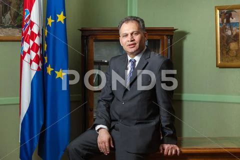 Veljko KAJTAZI, Croatian parliament representative of the Roma and minorities Stock Photos