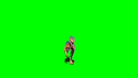 Velociraptor Attacking on Green Screen 02 Stock-Footage 220648484