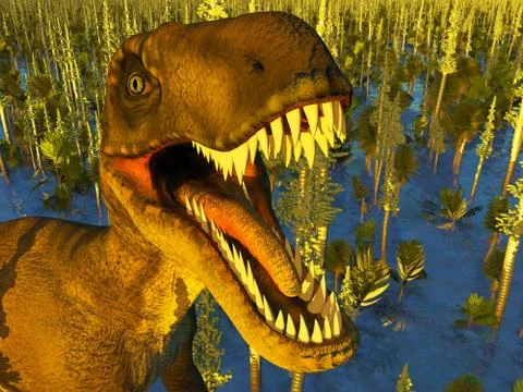 Velociraptor the dinosaur 3d rendering 库存插图
