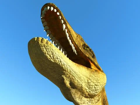 Velociraptor the dinosaur 3d rendering Stock Illustration