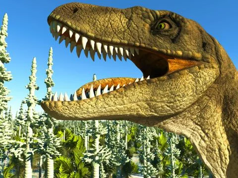 Velociraptor the dinosaur 3d rendering 库存插图