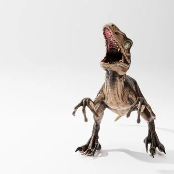 Velociraptor isolated on white Stock Illustration