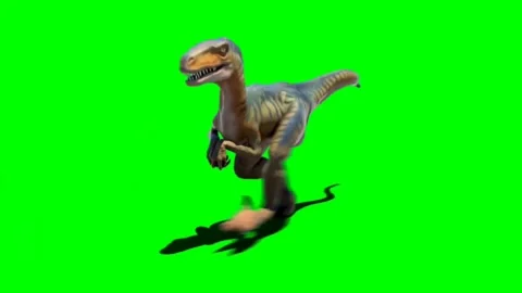 (4K) Velociraptor Running Across Screen 1