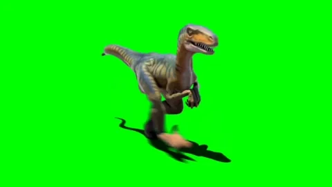 (4K) Velociraptor Running Across Screen 1