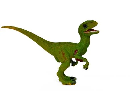 Velociraptor toy isolate Stock Photos