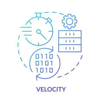 Velocity blue gradient concept icon 스톡 일러스트
