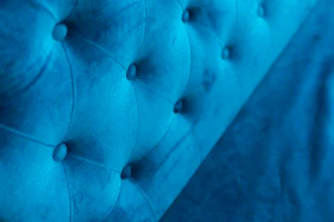 Velour surface of sofa close-up. Coach-type velours screed tightened with Stock Photos