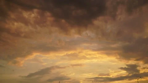 Velvet sky, floating clouds at sunset 库存影片 131876806
