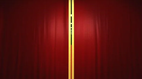 Velvet theater curtains and red carpet,Alpha included Stock Footage
