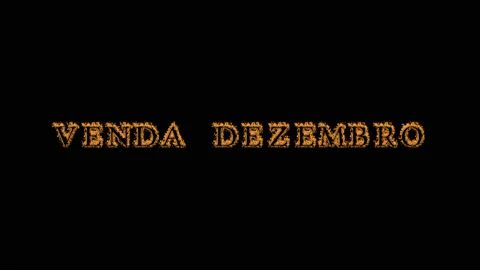 Venda dezembro fire text effect black background Stock Footage 136566080