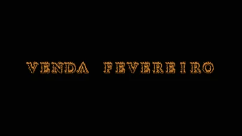 Venda fevereiro fire text effect black background Stock Footage 136566059