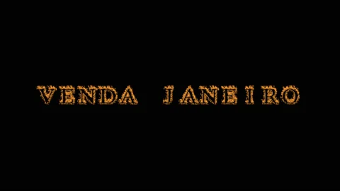 Venda janeiro fire text effect black background Stock Footage 136566056