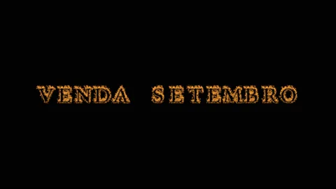 Venda setembro fire text effect black background Stock-Footage 136566073