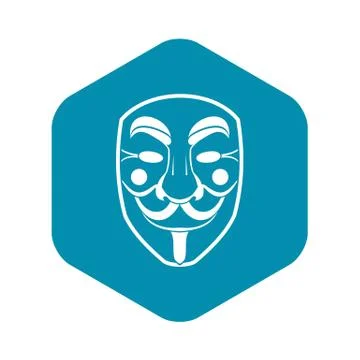 Vendetta mask icon, simple style Ilustração Stock