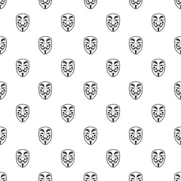 Vendetta mask pattern vector Ilustração Stock