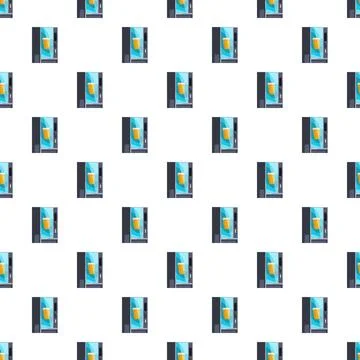 Vending coffee machine pattern for beverage background Stock Illustration