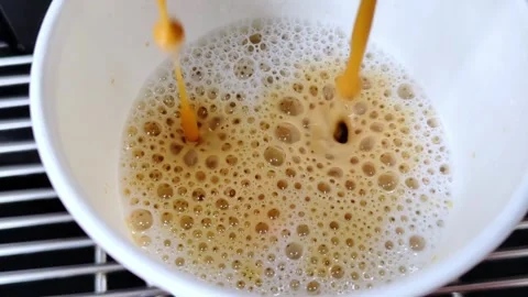 Vending coffee machine prepare latte. Take away beverage. Stock Footage 279252600