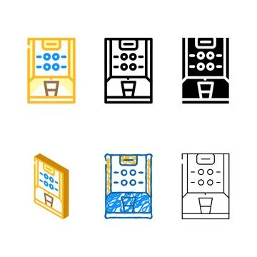 Vending forms coffee machine color icon vector Stock Illustration
