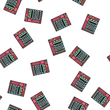Vending machine candy vector seamless pattern Stock Illustration