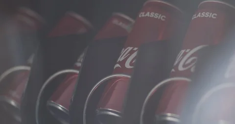Vending machine, Coca Cola Stock Footage
