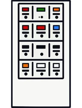 Vending Machine Coin Payment Snack Beverage Selection Stock Illustration