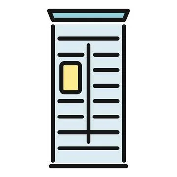 Vending machine concept offering snacks and beverages Stock Illustration
