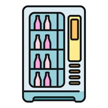 Vending machine dispensing refreshments vector illustration Stock Illustration