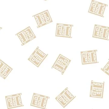 Vending machine glyph vector seamless pattern sign 스톡 일러스트