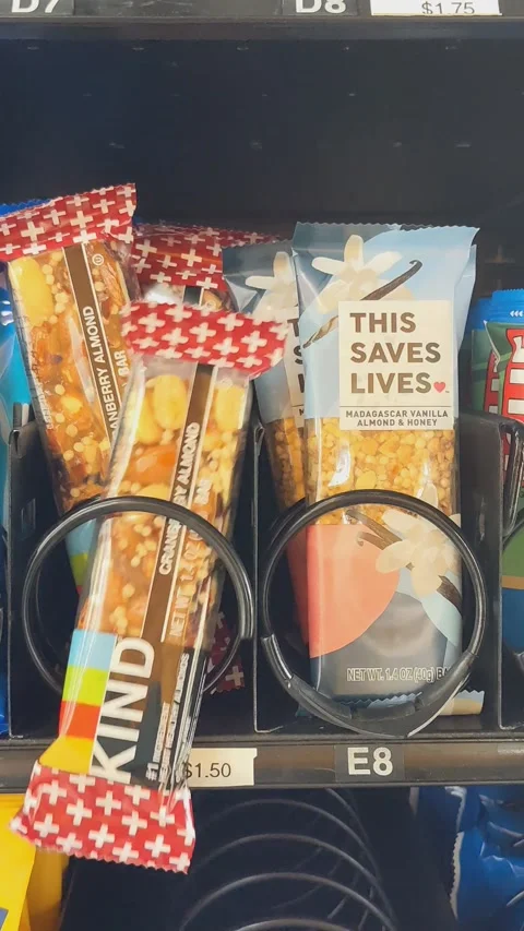 Vending machine healthy bars Stock Footage 167398545