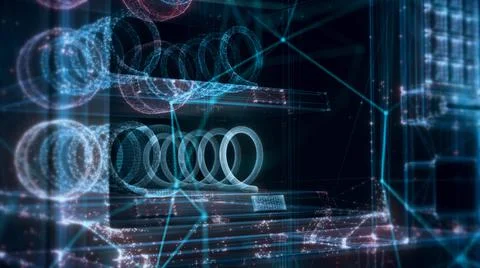 Vending Machine hologram Close up Stock Illustration