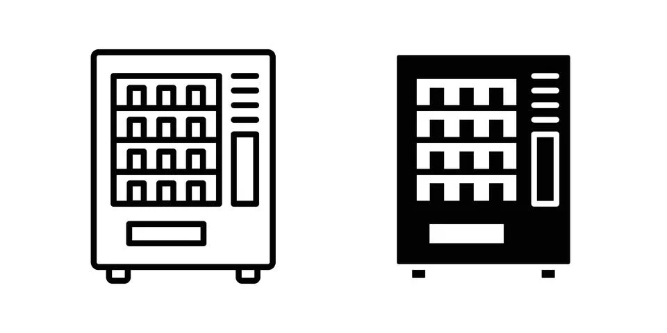 Vending machine icon for design projects and web UI Stock Illustration