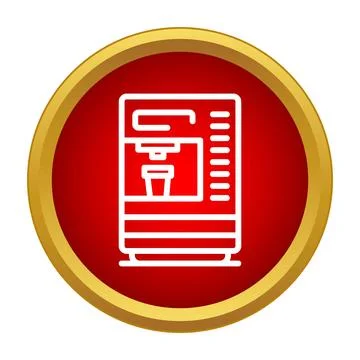 Vending machine icon dispensing coffee beverage Stock Illustration