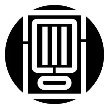 Vending machine icon offering snacks and drinks Stock Illustration