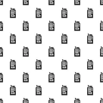 Vending machine icon pattern for automated retail services Stock Illustration