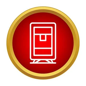 Vending machine icon providing automated snack and drink service Stock Illustration