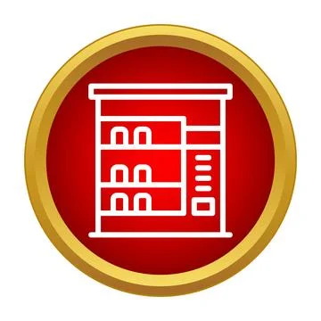 Vending machine icon providing quick snack retail service Illustrazione stock