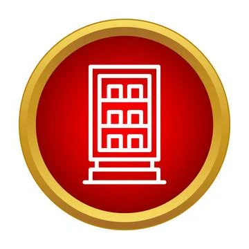 Vending machine icon representing automated retail concept 스톡 일러스트