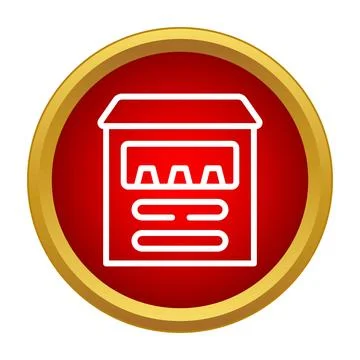 Vending machine icon representing snack or food dispenser Stock Illustration