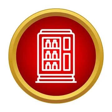 Vending machine icon showing automated retail dispenser Stock Illustration
