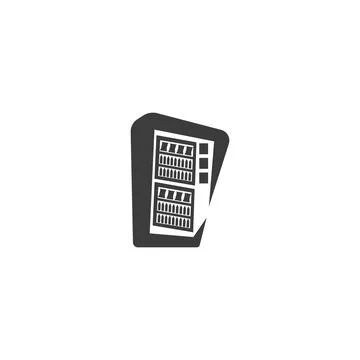 Vending Machine Icon silhouette Flat Minimal Design Stock Illustration