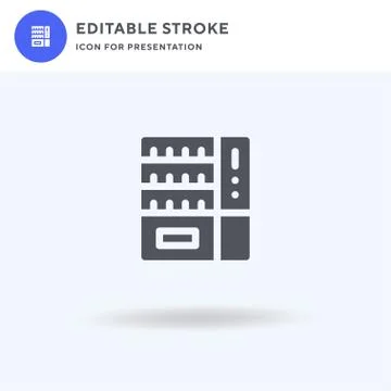 Vending Machine icon vector, filled flat sign, solid pictogram isolated on white Stock Illustration