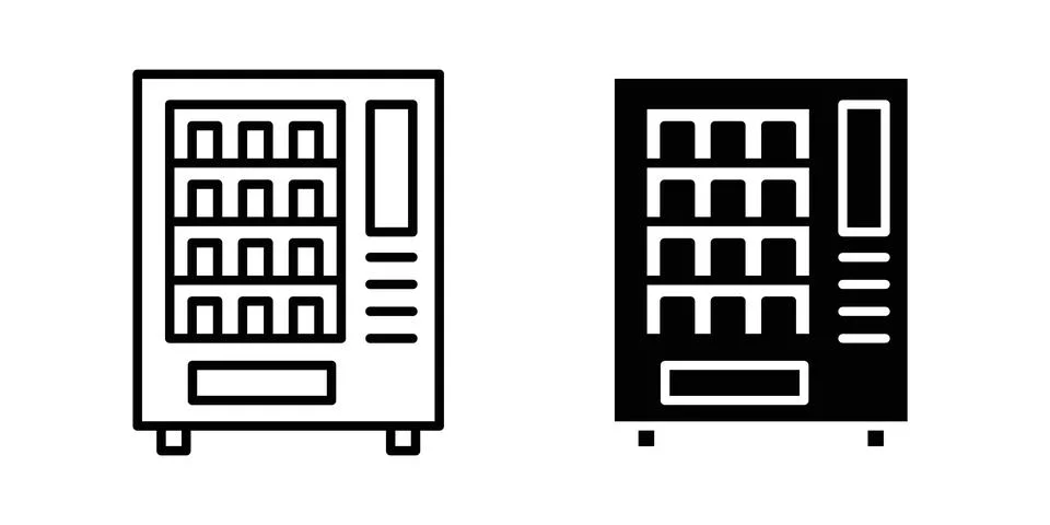 Vending machine icon vector symbol graphics Stock Illustration