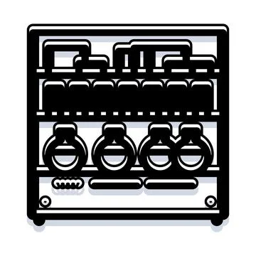 Vending machine offering snacks and drinks Stock Illustration