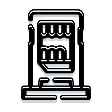 Vending machine offering snacks and drinks convenience Stock Illustration